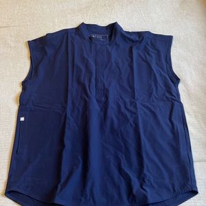 women's Navy FREEx™ Rafaela - Oversized Scrub Top - S / Navy